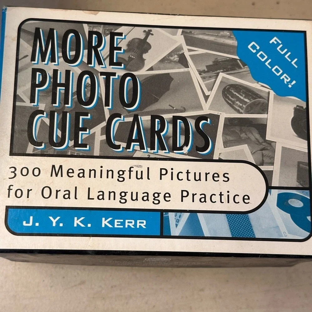 PHOTO CUE CARDS 300 COLORPICS INSTR MANUAL COMMUNICATION SKILL BUILDERS JYK KERR